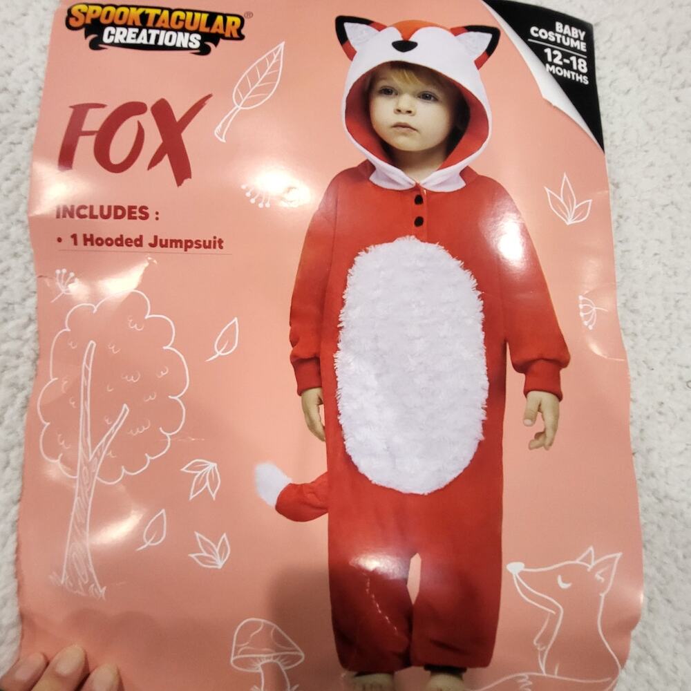 NEW Halloween costume toddler FOX COSTUME size 12-18 mths